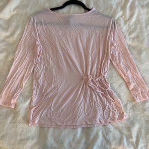 J.Crew XS Pink 3/4 Sleeve Cinched-Side Waist Blouse